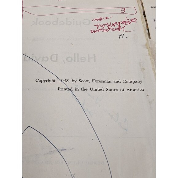 Hello, David Teacher's Edition Scott, Foresman 1949 School Reader Social Studies - Picture 7 of 11